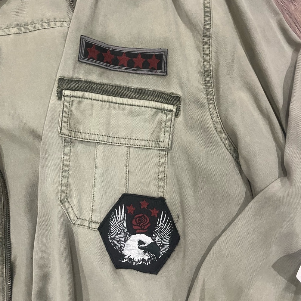 INC patchwork coat - Picture 4 of 5